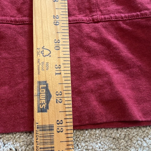 Toad&Co Organic Cotton Cowl Neck Tunic L/S Red Size LARGE - Picture 6 of 10
